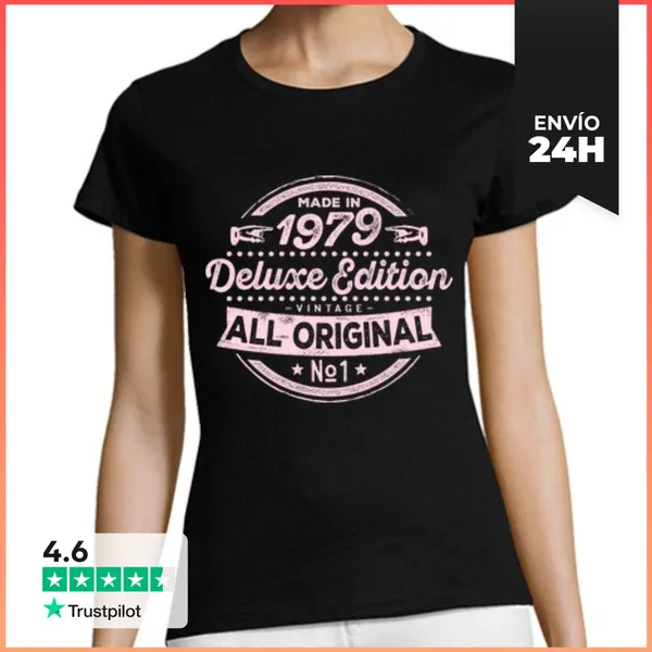 Camiseta Mujer Clásica Made In 1979. Deluxe Edition LaTostadora