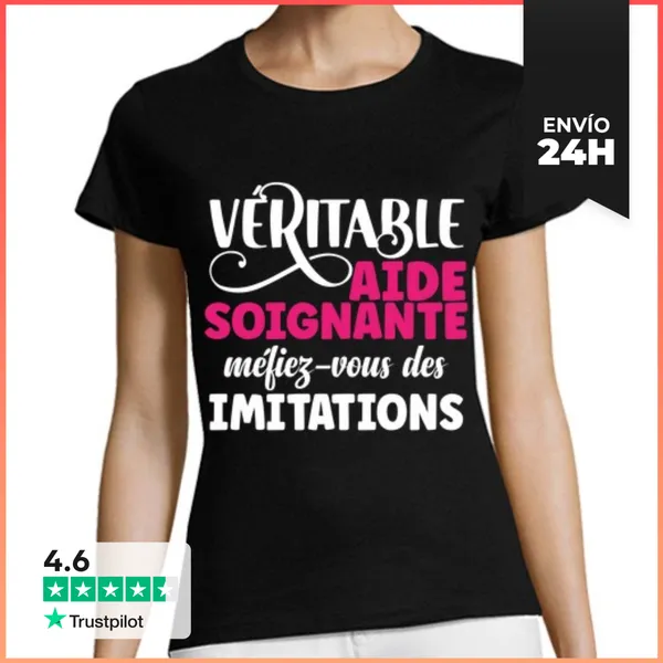 Camiseta Mujer Clásica Cuidador Profesión Enfermera Humor