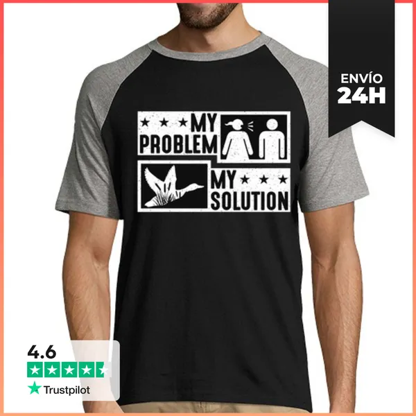 Camiseta Hombre, Estilo Béisbol Pato Mallard Mi Problema Mi