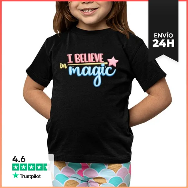 Camiseta Clásica Para Niños I Believe In Magic - Mc LaTostadora
