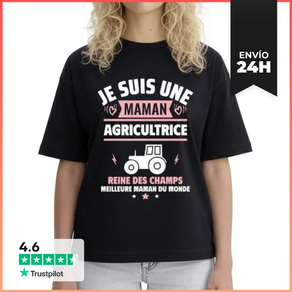 Camiseta Mujer Boxy Mamá Granjera Día De La Madre LaTostadora