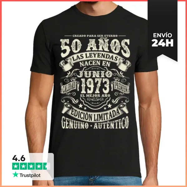 Camiseta Hombre Clásica Junio 1973 - 50 Años LaTostadora