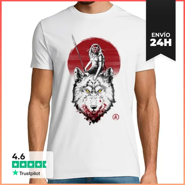 Camiseta Hombre Clásica Wolf Princess LaTostadora
