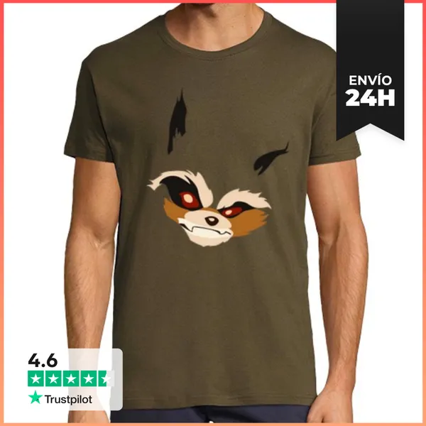 Camiseta Hombre Clásica Camiseta Unisex - Rocket Racoon (With