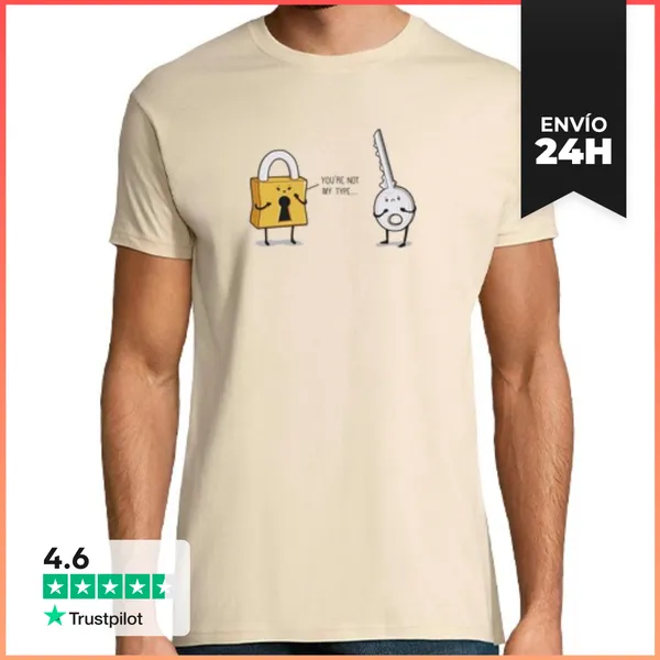 Camiseta Hombre Clásica No Eres Mi Tipo LaTostadora