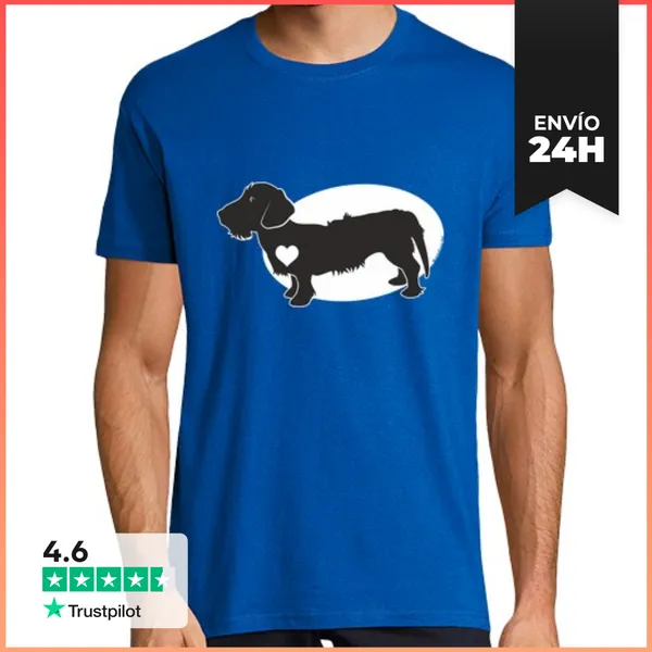 Camiseta Hombre Clásica Teckel Corazón LaTostadora