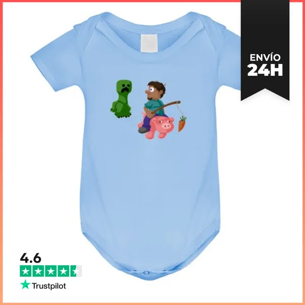 Body Bebé Minecraft Redondo LaTostadora