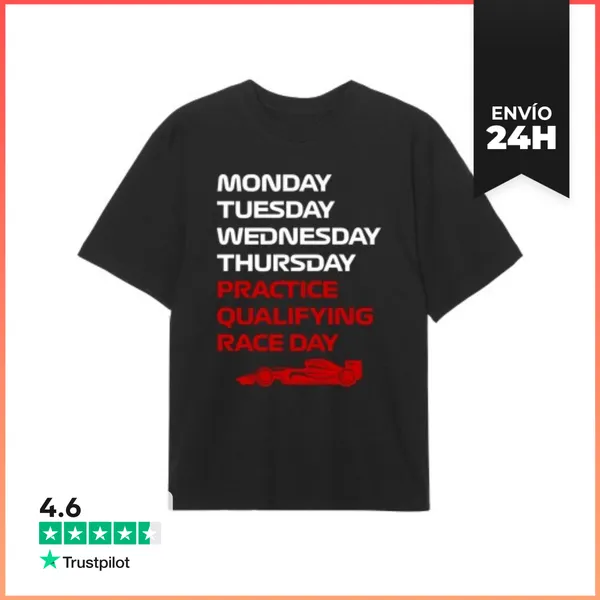 Camiseta Oversize F1 WEEK PRACTICE QUALIFYING RACE DAY