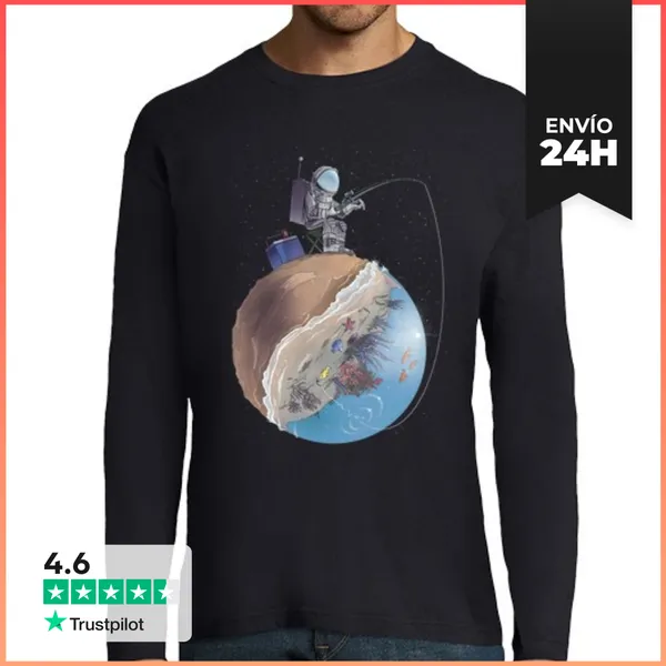 Camiseta Hombre Manga Larga Take It Fishey LaTostadora
