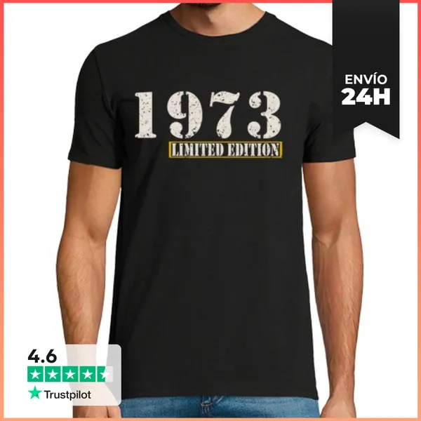 Camiseta Hombre Clásica Regalo De Cumpleaños 1973 Nacido