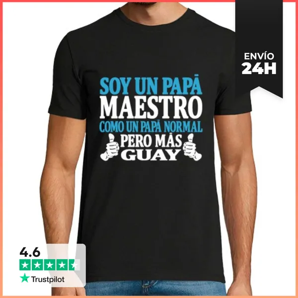 Camiseta Hombre Clásica Soy Un Papá Maestro LaTostadora