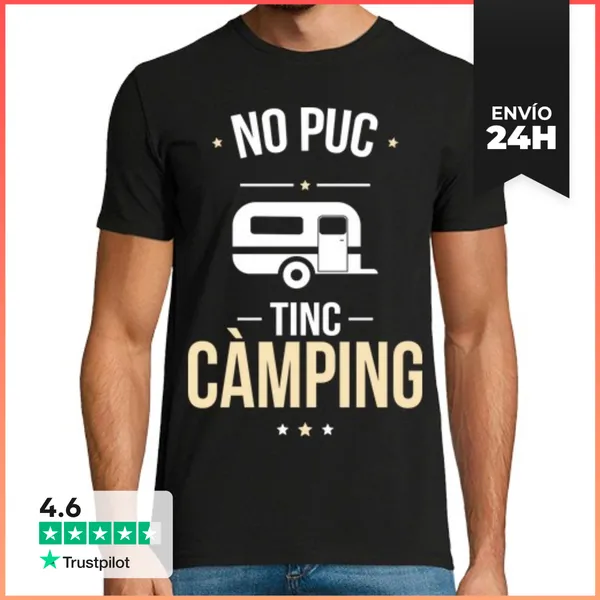Camiseta Hombre Clásica No Puedo Tengo Camping Catalán