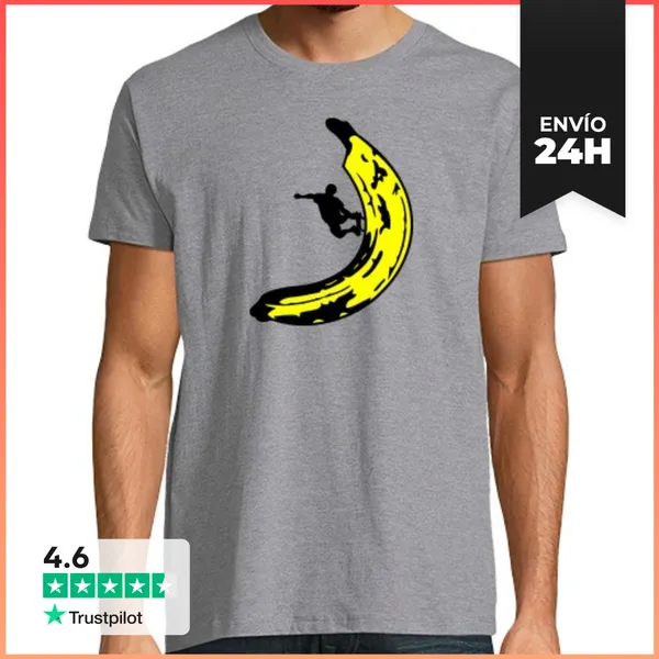 Camiseta Hombre Clásica Banana Skateboard LaTostadora