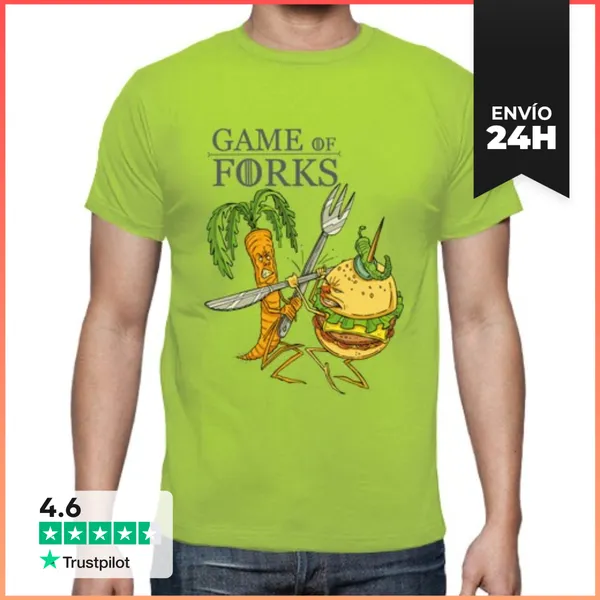 Camiseta Hombre Clásica GAME OF FORKS LaTostadora