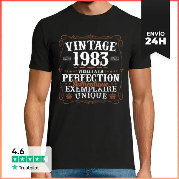 Camiseta Hombre Clásica Authentiquen Vintage 1983 LaTostadora