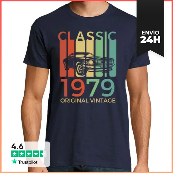 Camiseta Hombre Clásica Clásico Original Vendimia 1979