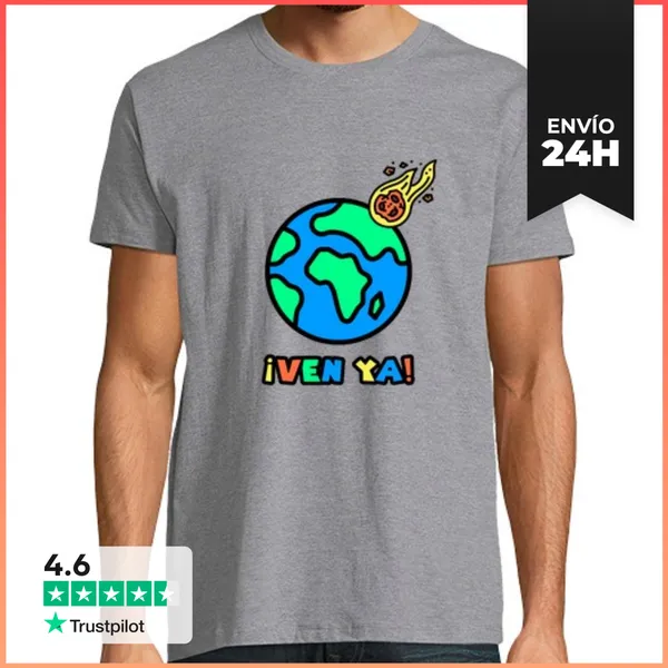 Camiseta Hombre Clásica Meteorito Ven Ya LaTostadora