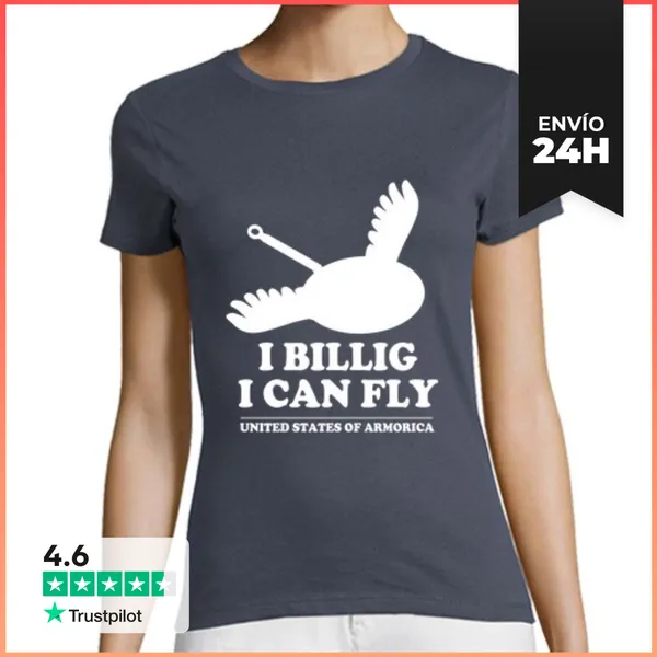 Camiseta Mujer Clásica I Billig Puedo Volar LaTostadora