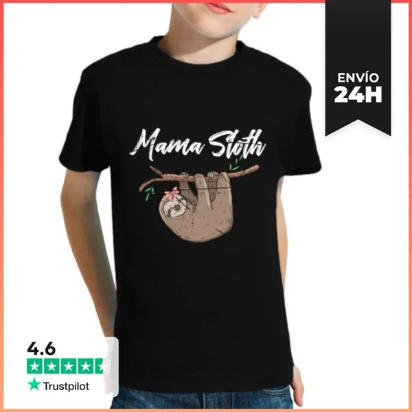 Camiseta Clásica Para Niños Mamá Perezosa Mamá Mascota