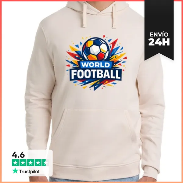 Sudadera Unisex Con Capucha Fútbol Palabra LaTostadora