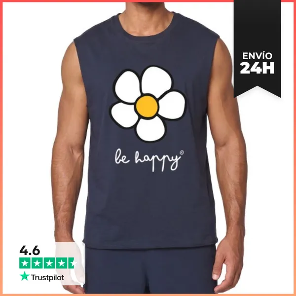 Camiseta Sin Mangas Be Happy LaTostadora