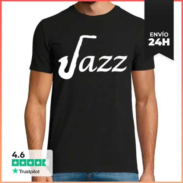 Camiseta Hombre Clásica Saxofon De Jazz LaTostadora