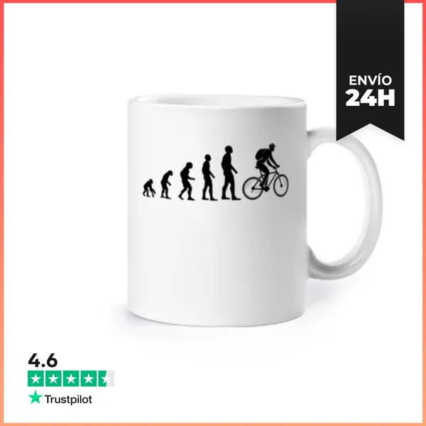 Taza Evolución Bicicleta De Montaña Hombre H LaTostadora