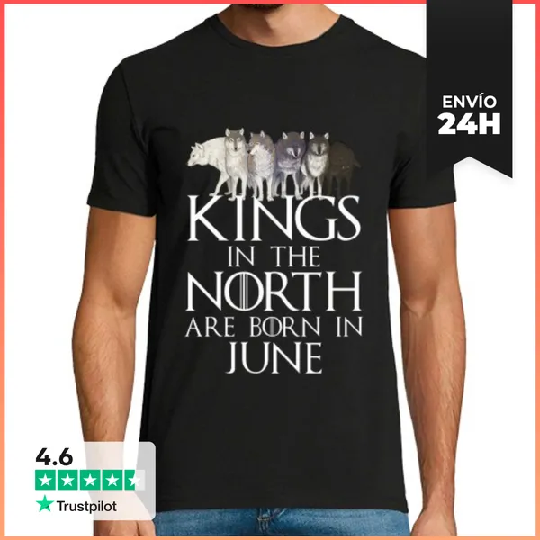 Camiseta Hombre Clásica Kings North Born June LaTostadora
