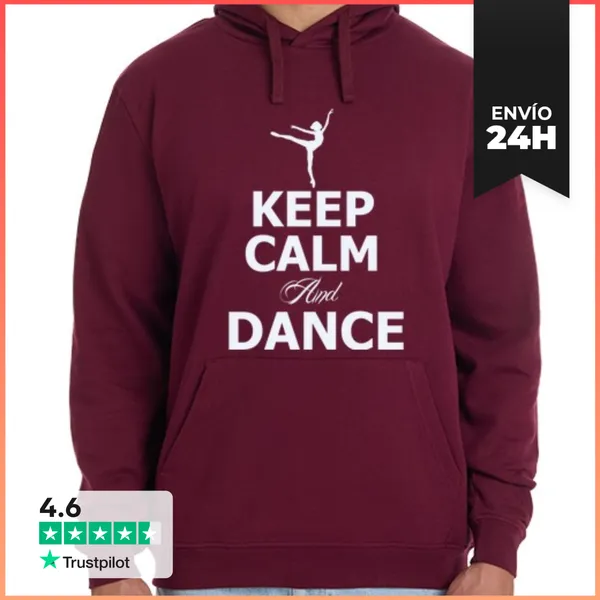 Sudadera Unisex Con Capucha KEEP CALM AND DANCE LaTostadora