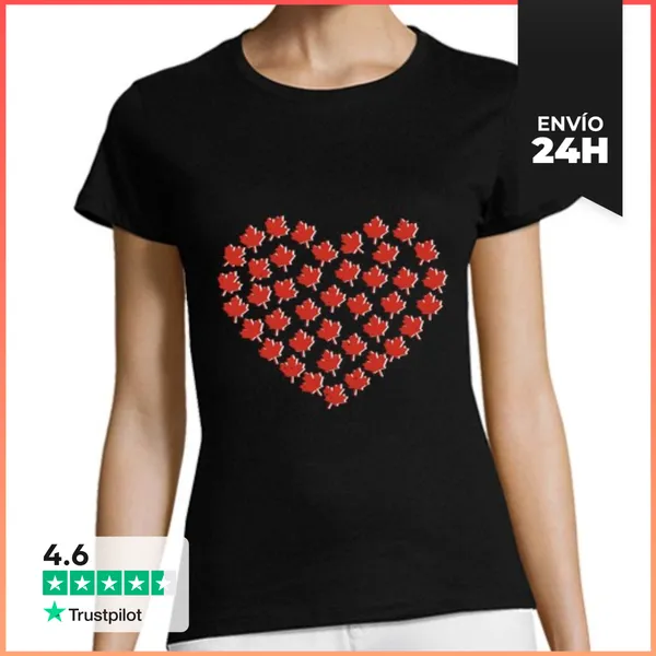 Camiseta Mujer Clásica Canadá Vancouver Canadiense Bandera Can