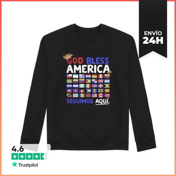 Sudadera Unisex God Bless America LaTostadora