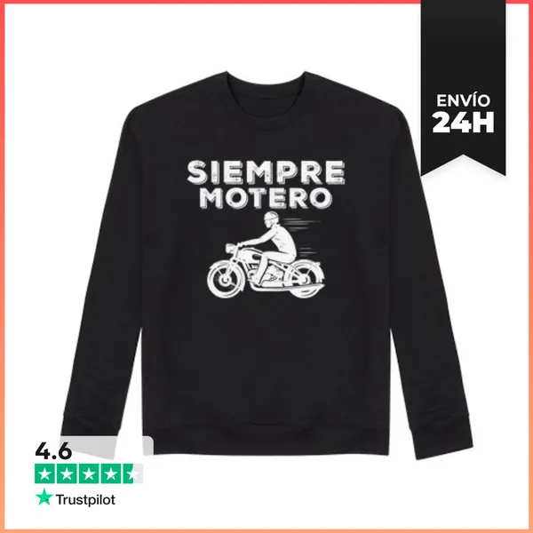 Sudadera Unisex Siempre Motero LaTostadora