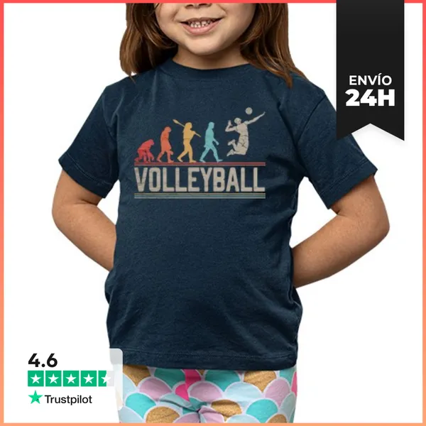 Camiseta Clásica Para Niños Evolución Del Voleibol Voleibol
