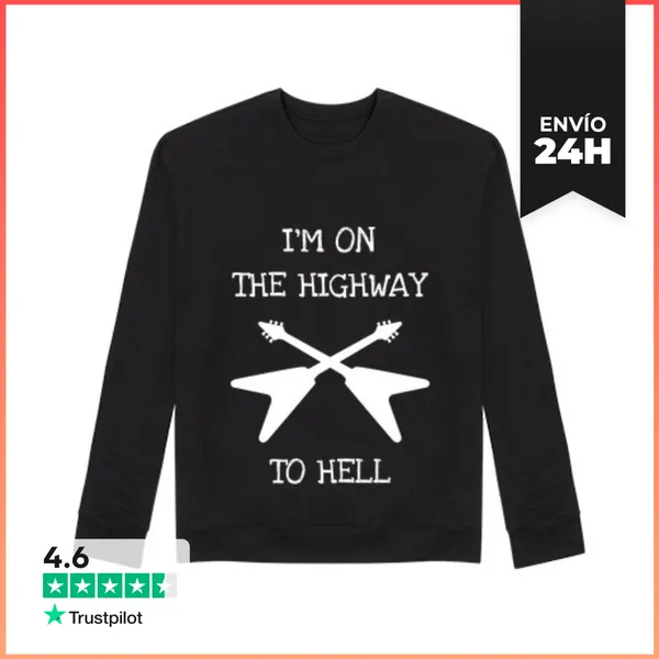 Sudadera Unisex Autopista Al Infierno - Ac Dc - Metal LaTostadora