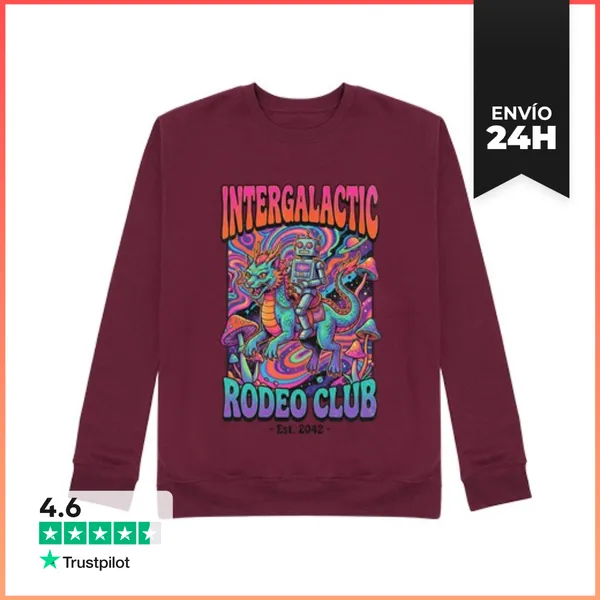 Sudadera Unisex Club De Rodeo Intergaláctico LaTostadora
