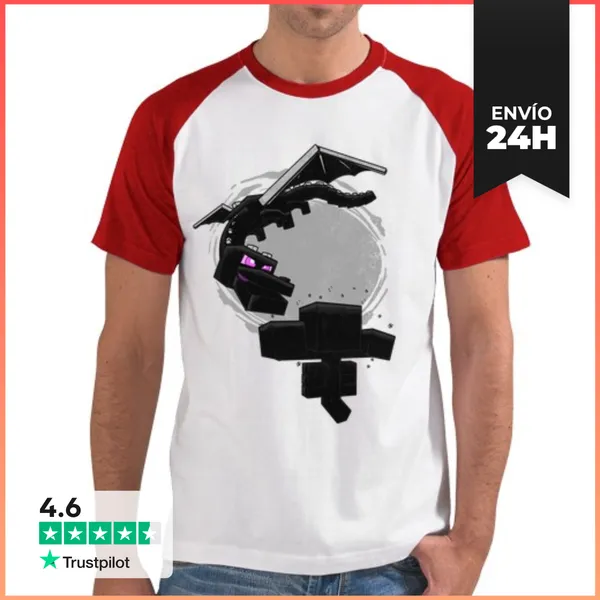 Camiseta Hombre, Estilo Béisbol Camiseta Minecraft Beisbol Chico