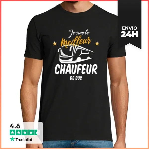 Camiseta Hombre Clásica Mejor Conductor De Autobús LaTostadora