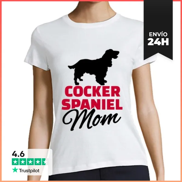 Camiseta Mujer Clásica Cocker Spaniel Mamá LaTostadora