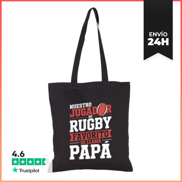 Bolsa De Tela NUESTRO JUGADOR DE RUGBY FAVORITO SE LLAMA PAPÁ