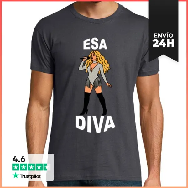 Camiseta Hombre Clásica Esa Diva LaTostadora