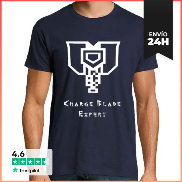 Camiseta Hombre Clásica MHW, Charge Blade White Icon LaTostadora