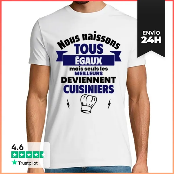 Camiseta Hombre Clásica Mejores Cocineros Día Del Padre