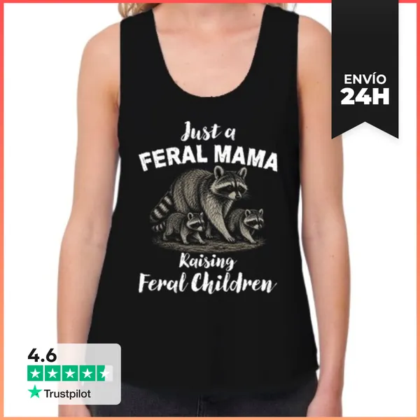 Camiseta Mujer Sin Mangas, Loose Fit Solo Un Humor Salvaje De