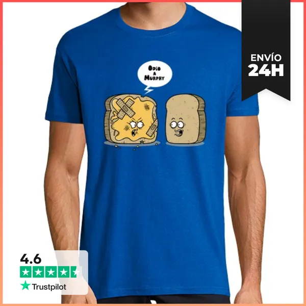 Camiseta Hombre Clásica Odio A Murphy LaTostadora