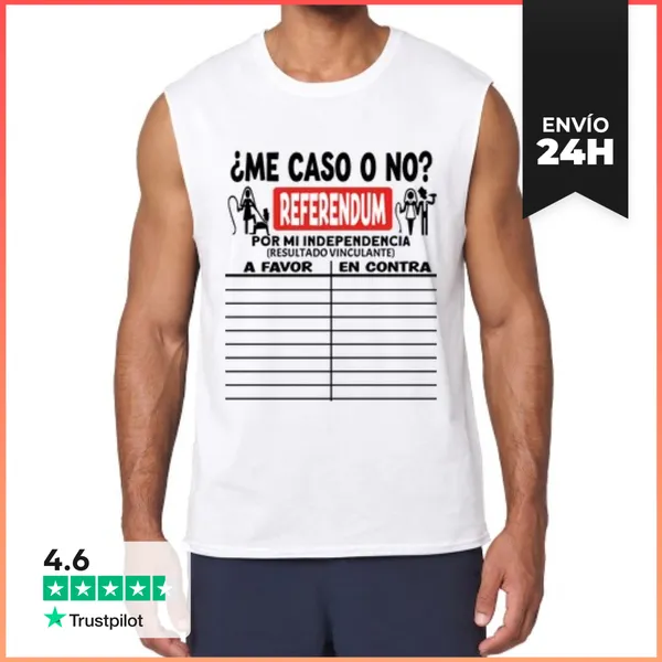 Camiseta Sin Mangas Caso O No Referendum Novio Despedida