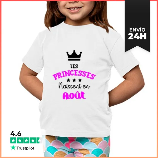 Camiseta Clásica Para Niños Princesas Nacidos En Agosto / Bebé