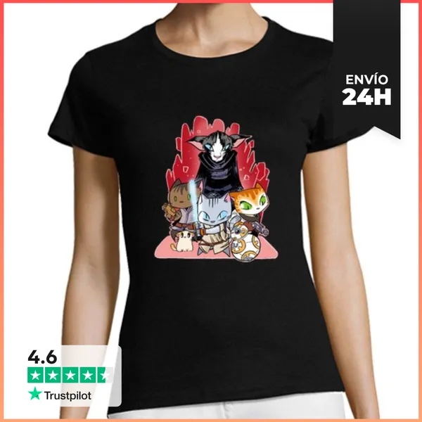 Camiseta Mujer Clásica Star Cats LaTostadora