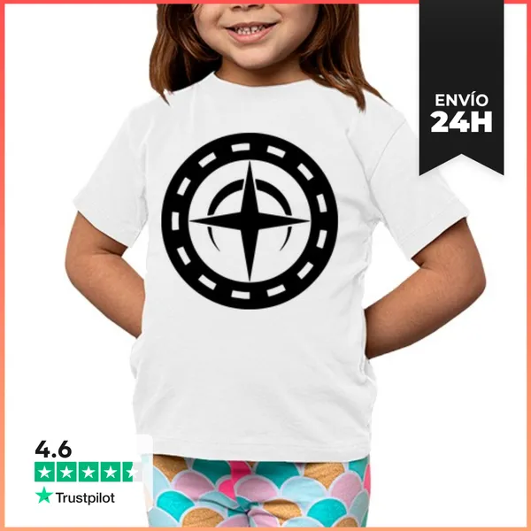 Camiseta Clásica Para Niños Arte De Círculo De Cultivo De Brújula