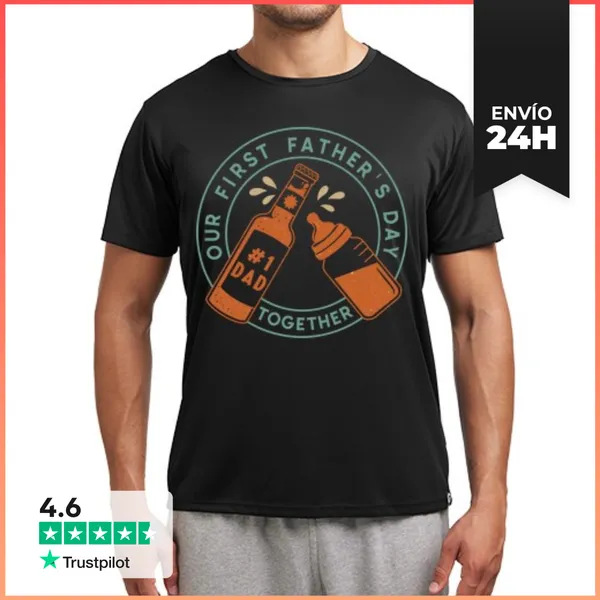 Camiseta Deportiva Hombre OUR FIRST FATHERS DAY TOGETHER