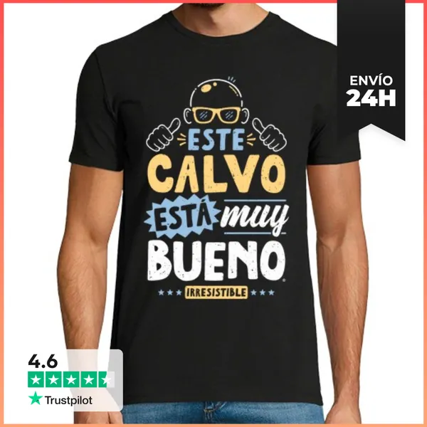 Camiseta Hombre Clásica Este Calvo Está Muy Bueno LaTostadora